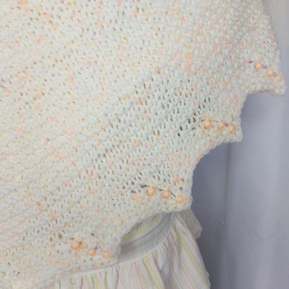 Handknit Dragon Wing Shawlette with Beads - Picture 4 of 5